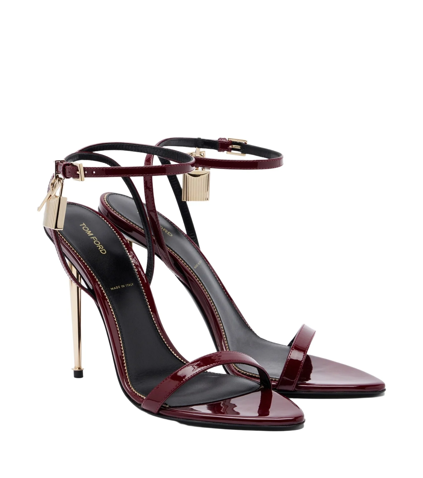 Tom Ford Padlock patent leather sandals
