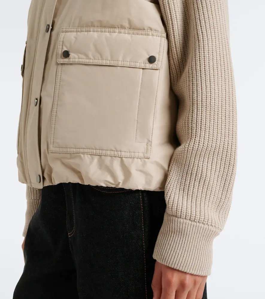 Brunello Cucinelli Wool, cashmere, and silk down jacket | Thumbnail 2