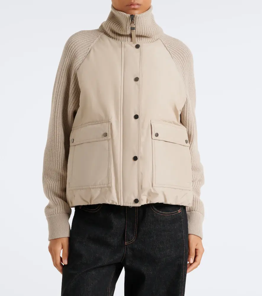 Brunello Cucinelli Wool, cashmere, and silk down jacket | Thumbnail 3