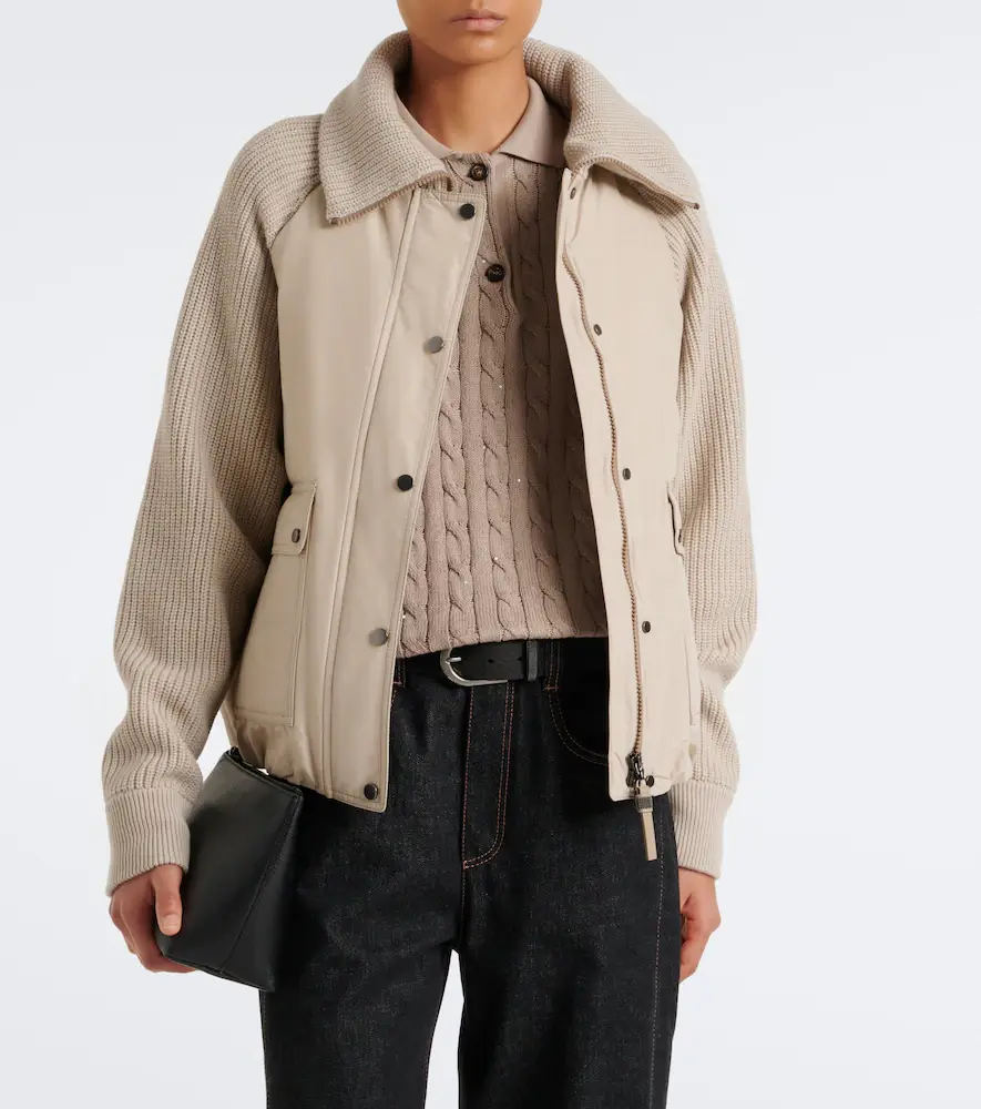 Brunello Cucinelli Wool, cashmere, and silk down jacket | Thumbnail 6
