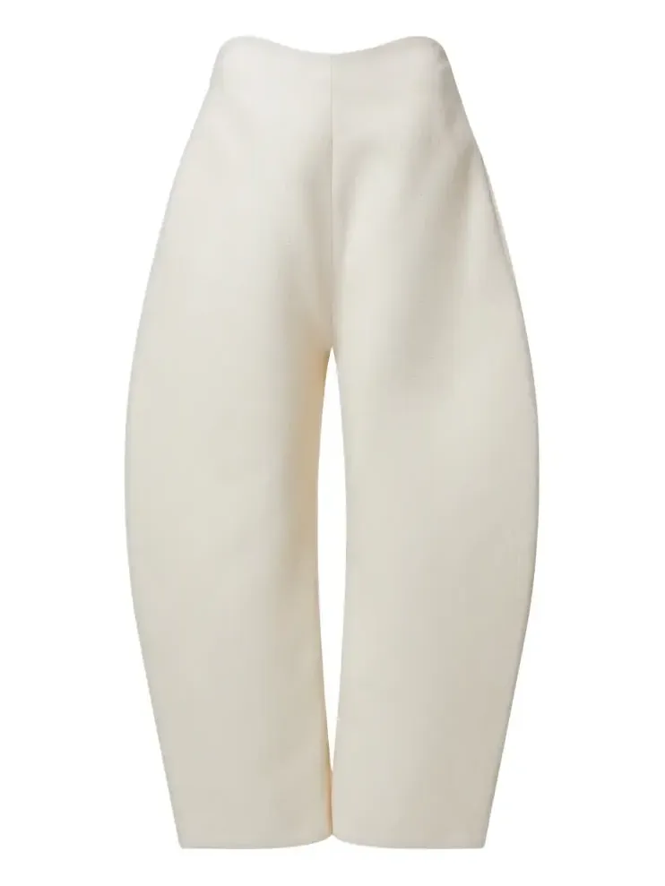 Alaïa Wool crêpe barrel-leg pants
