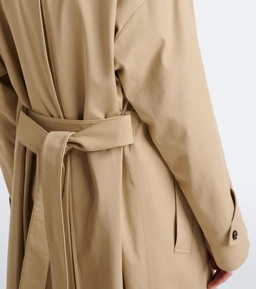 Bottega Veneta Leather-trimmed cotton trench coat | Thumbnail 4 Bottega Veneta Leather-trimmed cotton trench coat | Thumbnail 4