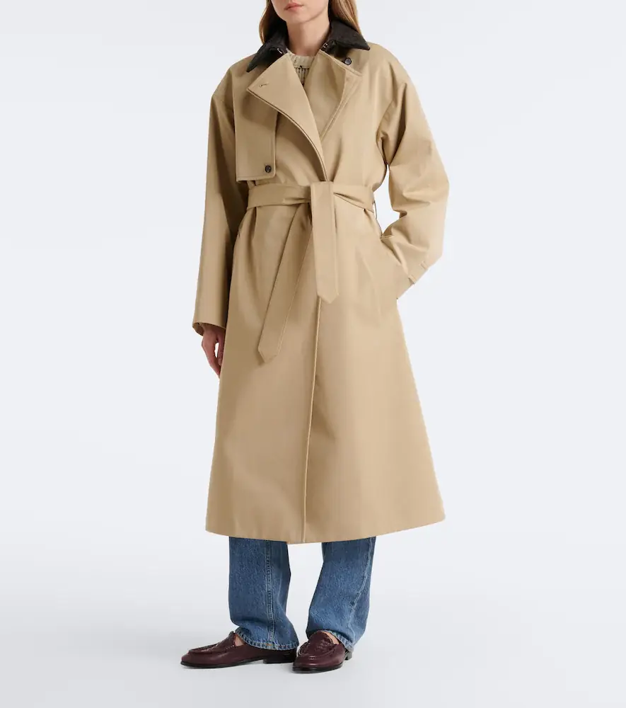 Bottega Veneta Leather-trimmed cotton trench coat | Thumbnail 7 Bottega Veneta Leather-trimmed cotton trench coat | Thumbnail 7