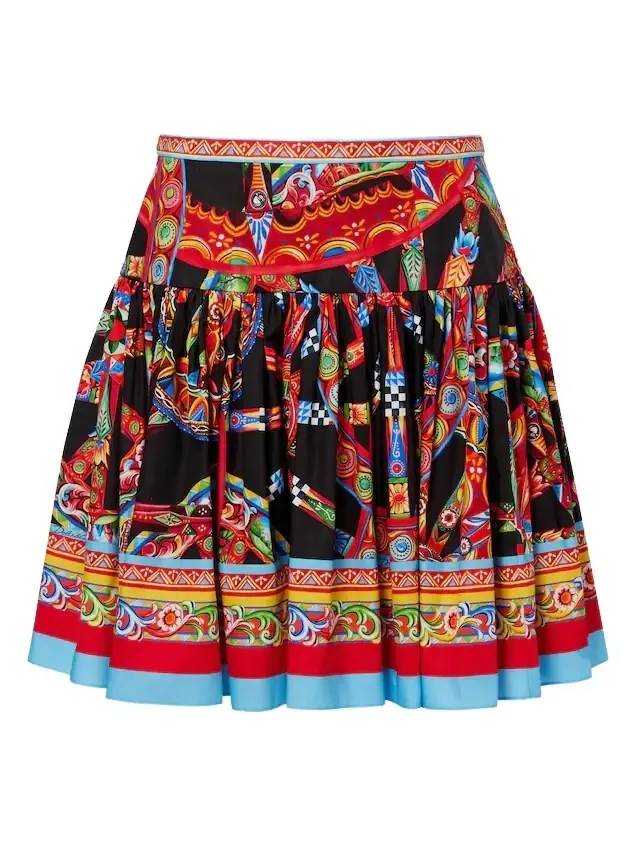 Carretto cotton miniskirt