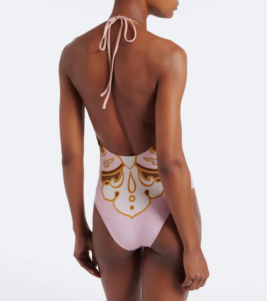 La DoubleJ Printed halterneck swimsuit | Thumbnail 2