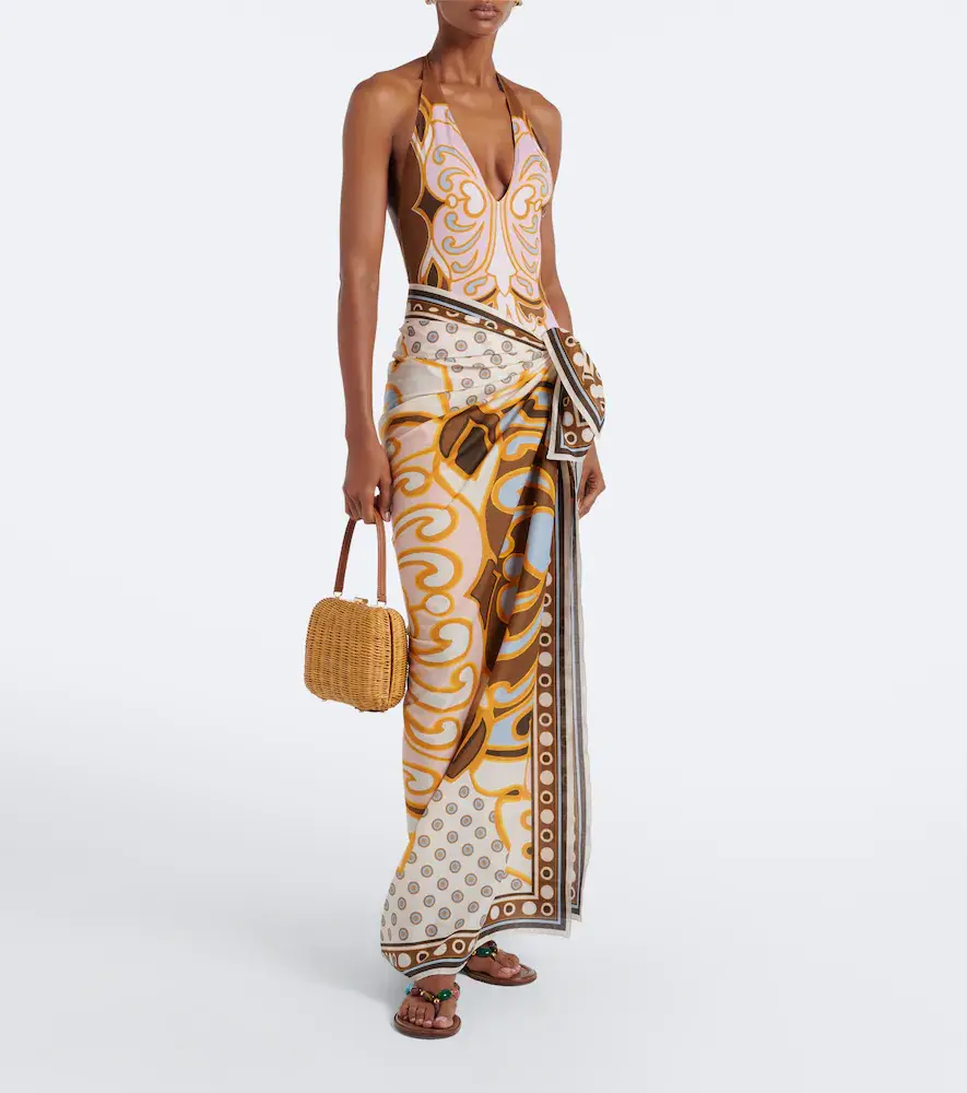 La DoubleJ Printed cotton beach cover-up | Thumbnail 4