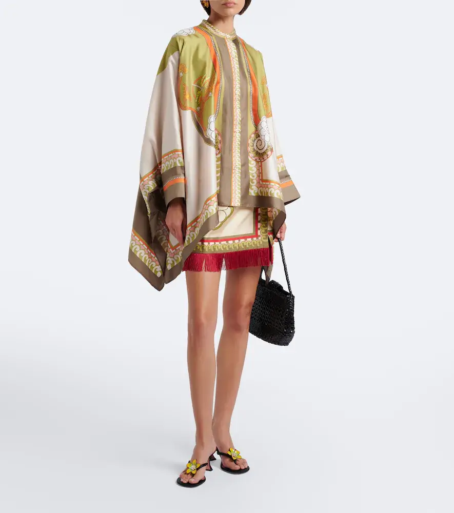 La DoubleJ Printed fringe-trimmed silk miniskirt | Thumbnail 3 La DoubleJ Printed fringe-trimmed silk miniskirt | Thumbnail 3