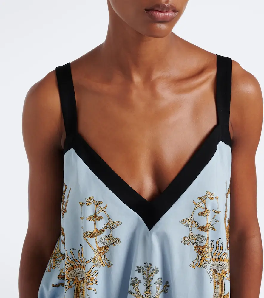 La DoubleJ Printed asymmetric cotton top | Thumbnail 2