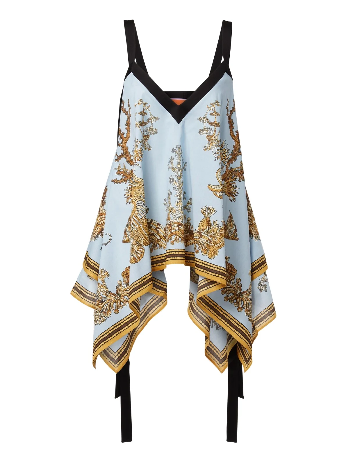 Printed asymmetric cotton top Printed asymmetric cotton top
