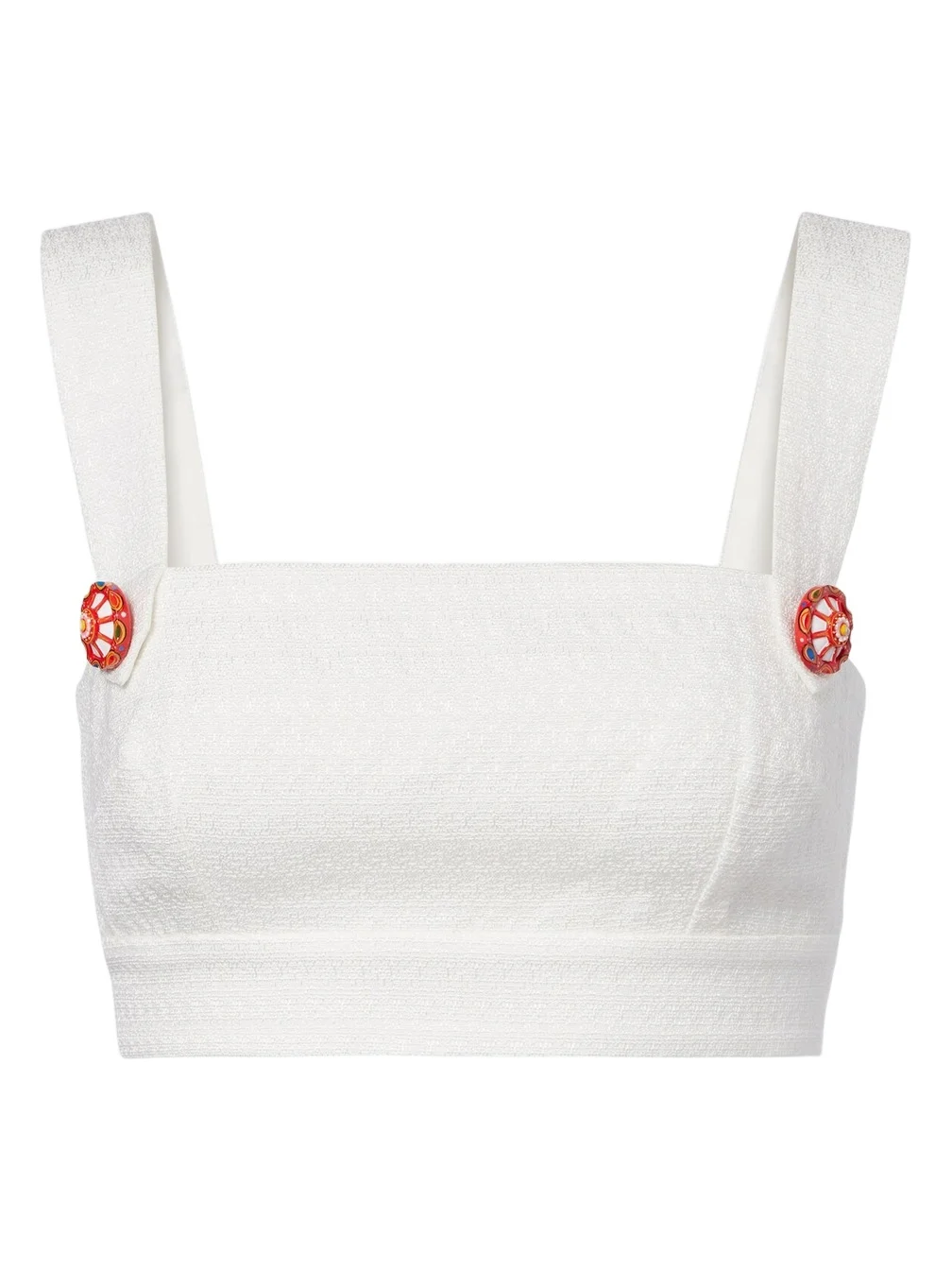 Dolce & Gabbana Cotton and linen-blend crop top