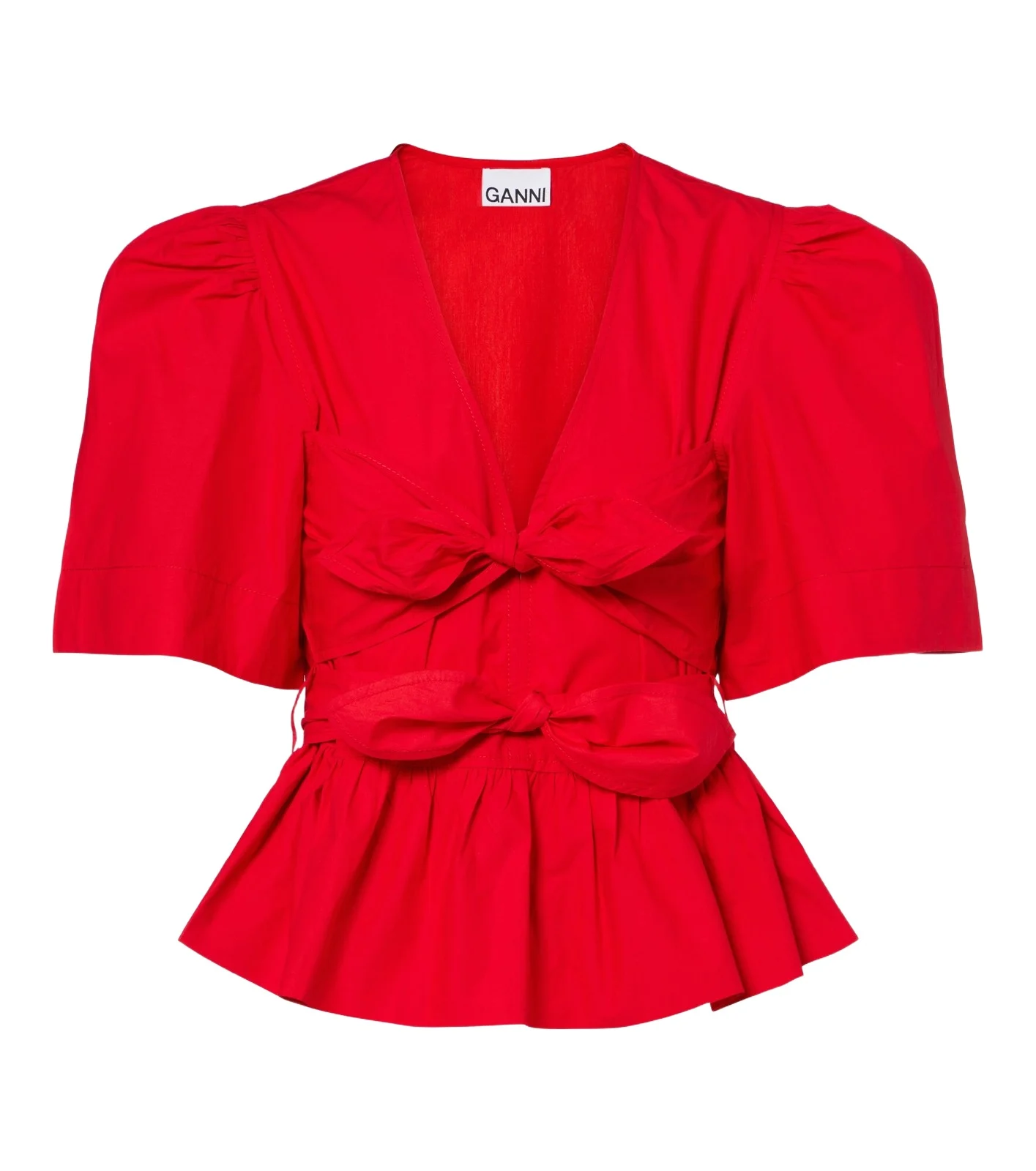 Bow-detail cotton poplin blouse Bow-detail cotton poplin blouse