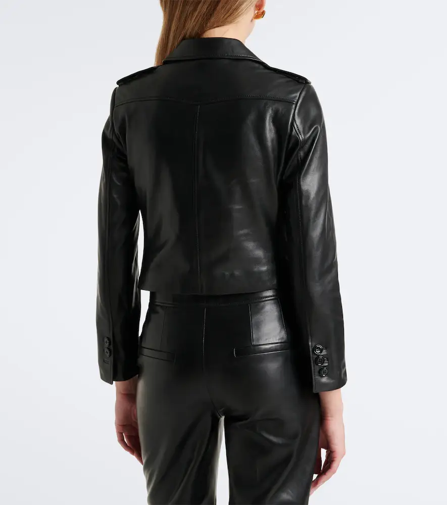 Dorothee Schumacher Cropped leather jacket | Thumbnail 4