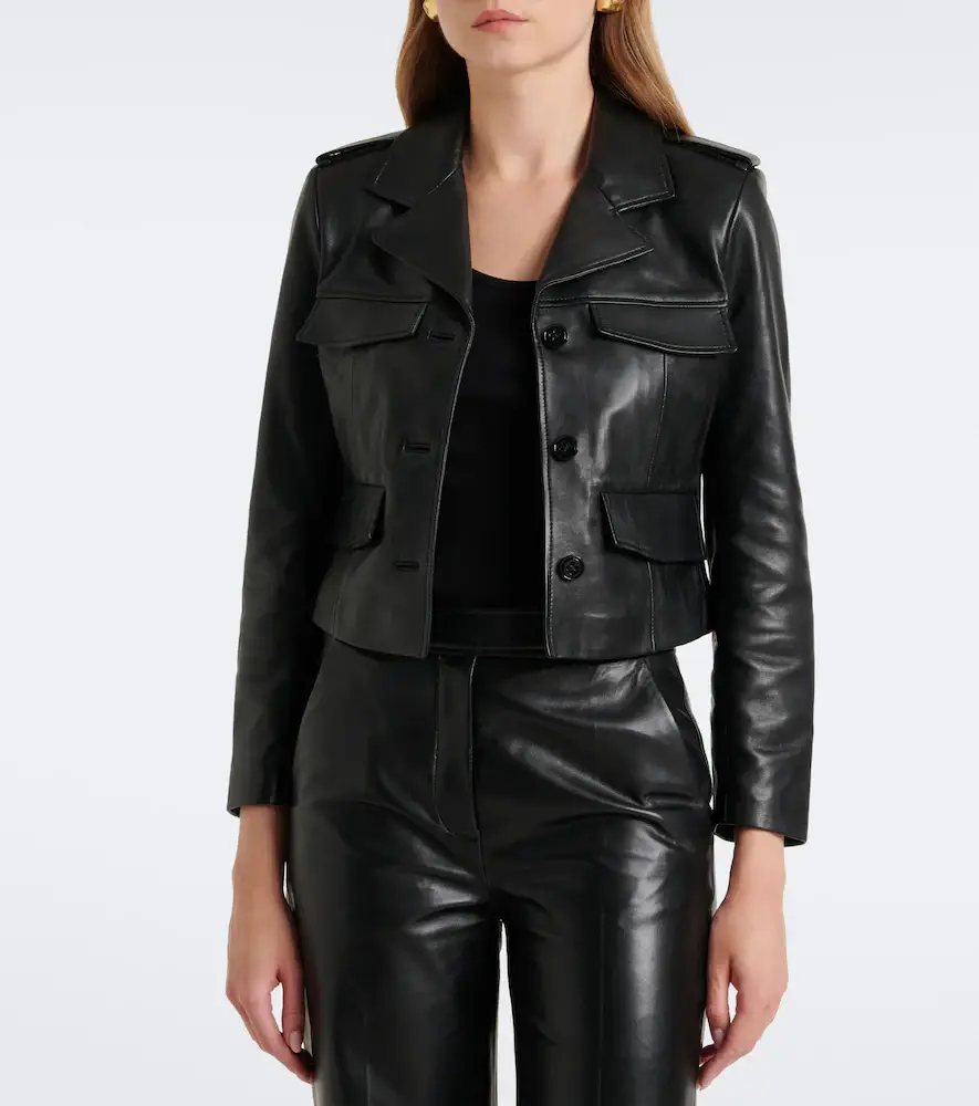 Dorothee Schumacher Cropped leather jacket | Thumbnail 5