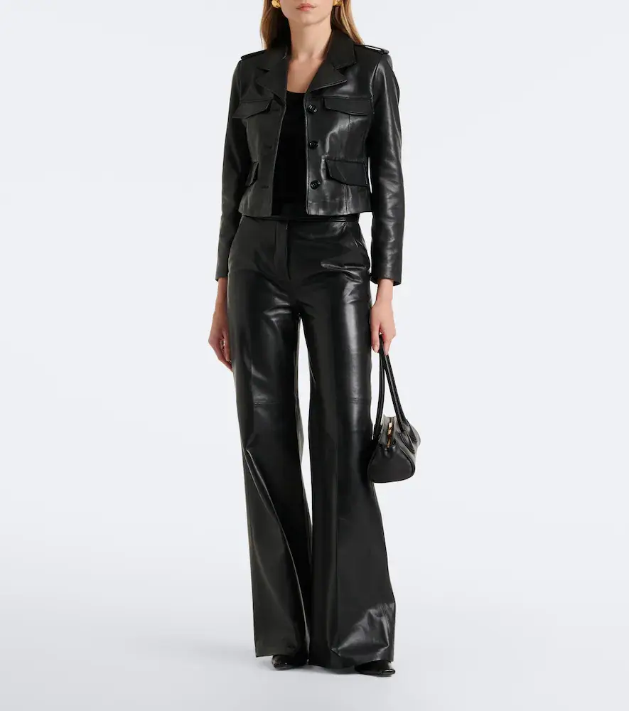 Dorothee Schumacher Cropped leather jacket | Thumbnail 6