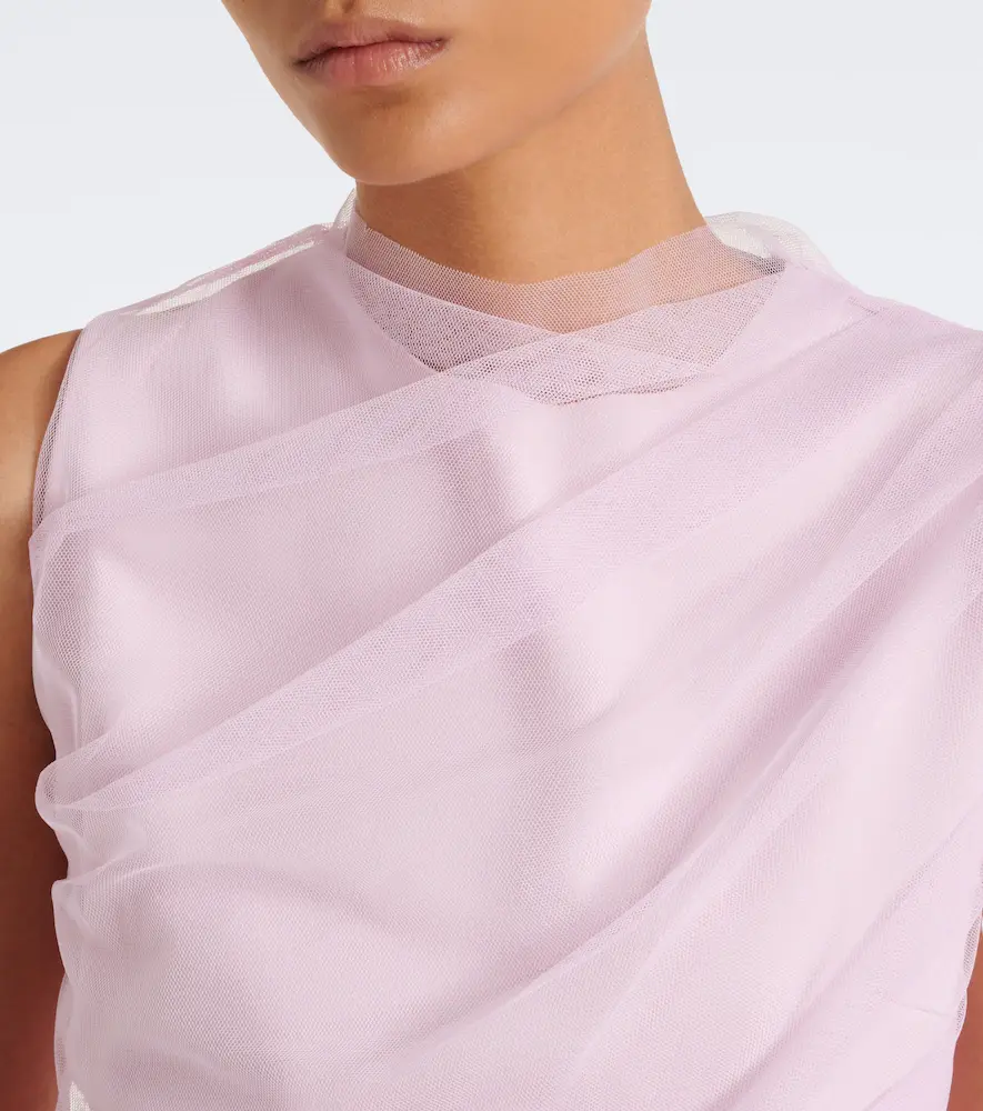 Dorothee Schumacher Layered draped jersey and tulle top | Thumbnail 4 Dorothee Schumacher Layered draped jersey and tulle top | Thumbnail 4