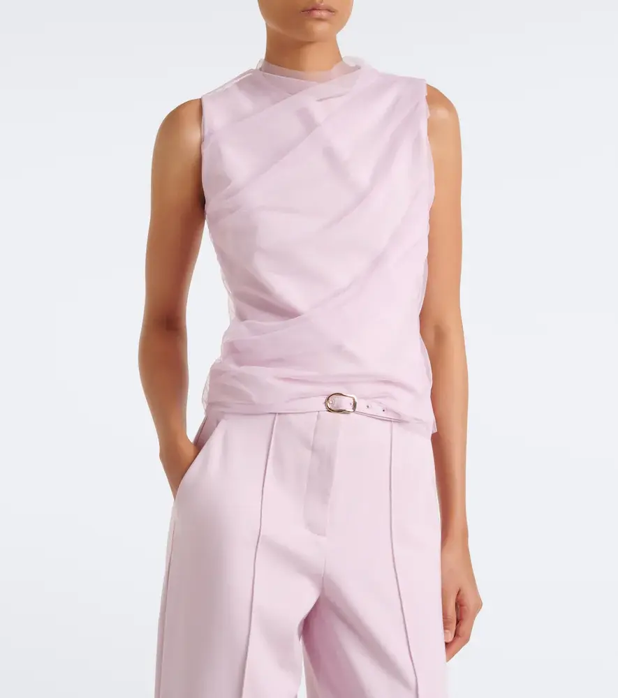 Dorothee Schumacher Layered draped jersey and tulle top | Thumbnail 5 Dorothee Schumacher Layered draped jersey and tulle top | Thumbnail 5
