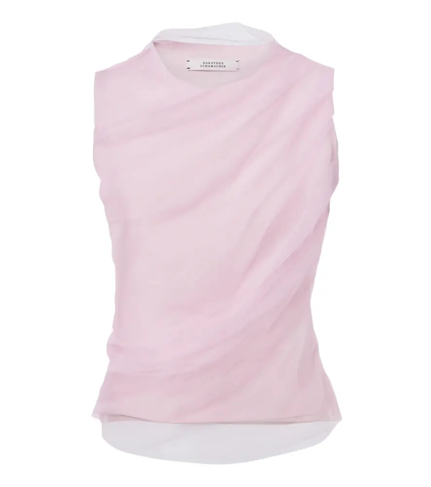 Dorothee Schumacher Layered draped jersey and tulle top | Image 1 Dorothee Schumacher Layered draped jersey and tulle top | Image 1