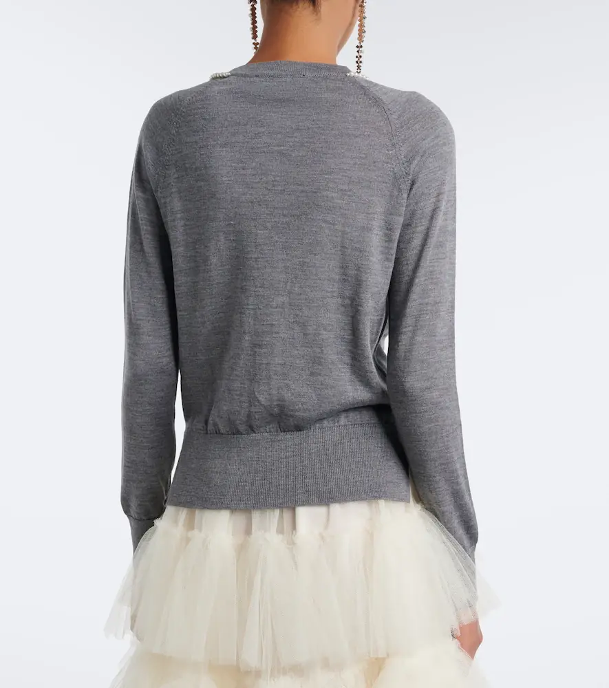 Simone Rocha Embellished wool and silk cardigan | Thumbnail 2 Simone Rocha Embellished wool and silk cardigan | Thumbnail 2