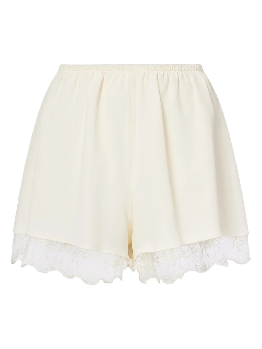 Simone Rocha Lace-trimmed satin shorts