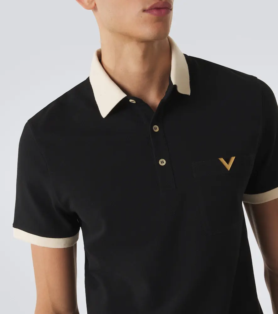 Valentino Garavani VLogo cotton piqué polo shirt | Thumbnail 3