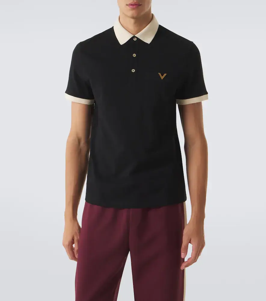 Valentino Garavani VLogo cotton piqué polo shirt | Thumbnail 4