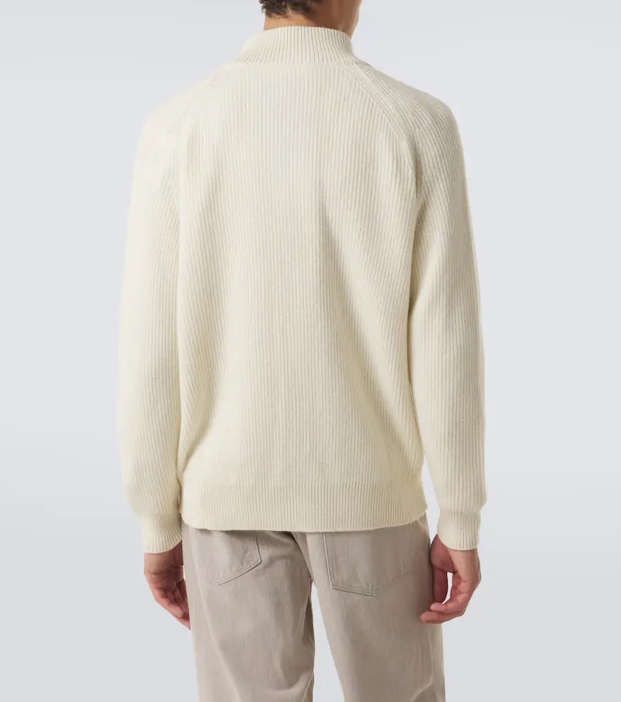 Lardini Ribbed-knit wool and cashmere zip-up cardigan | Thumbnail 2 Lardini Ribbed-knit wool and cashmere zip-up cardigan | Thumbnail 2