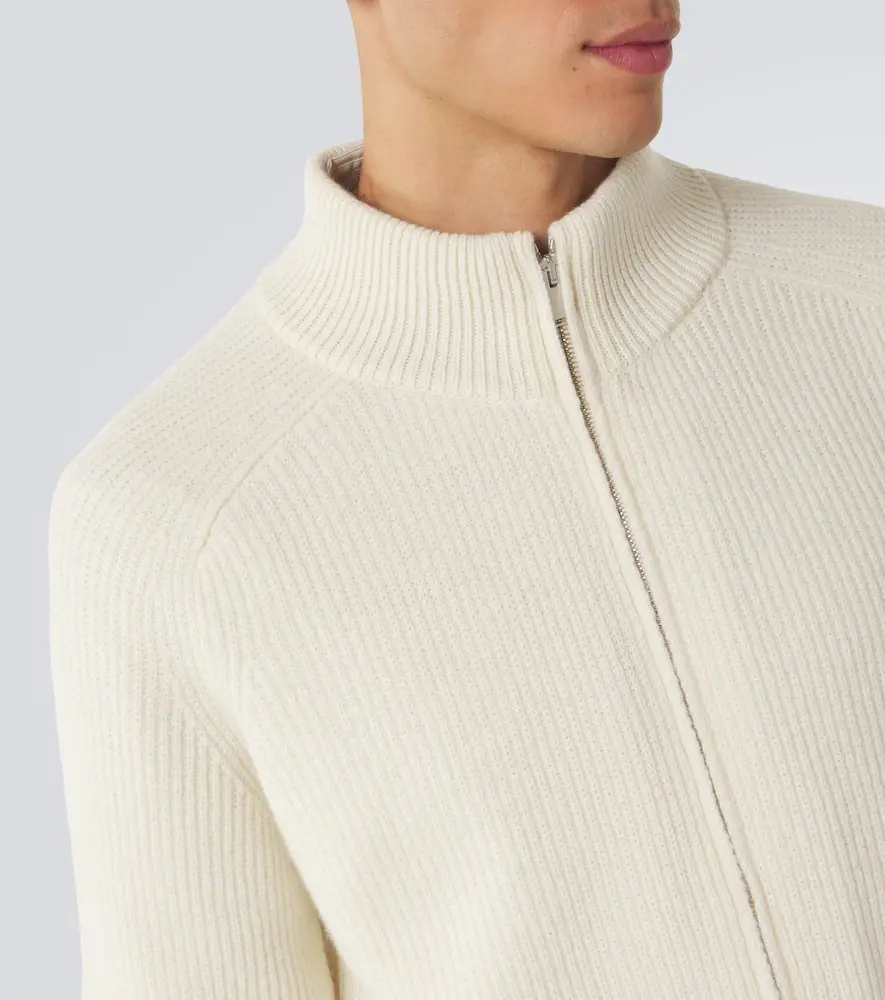 Lardini Ribbed-knit wool and cashmere zip-up cardigan | Thumbnail 6 Lardini Ribbed-knit wool and cashmere zip-up cardigan | Thumbnail 6
