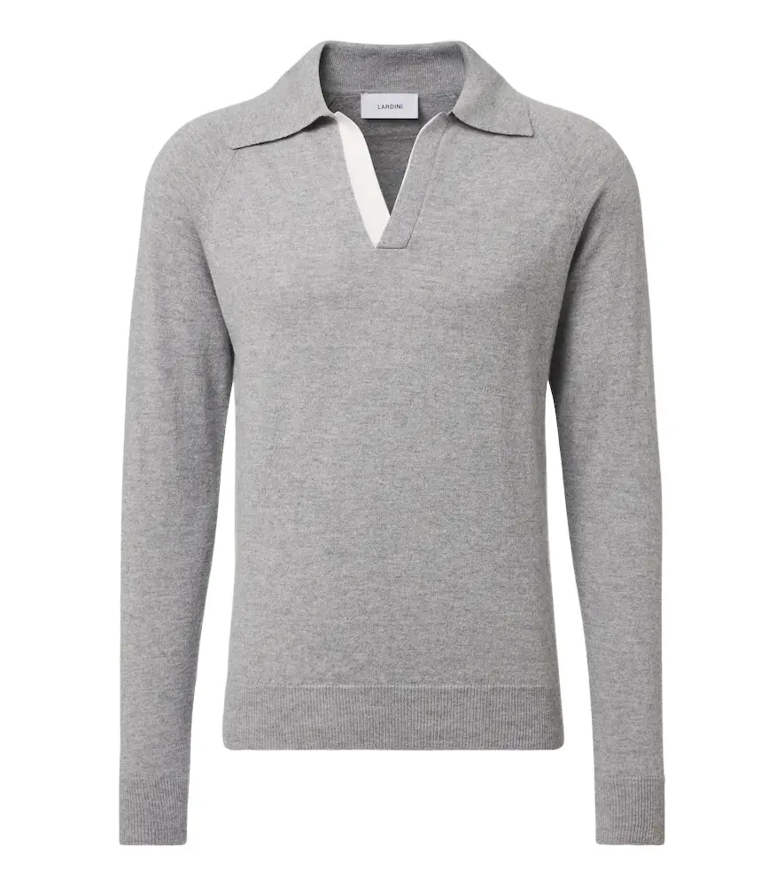 Lardini Virgin wool and cashmere polo sweater | Image 1 Lardini Virgin wool and cashmere polo sweater | Image 1