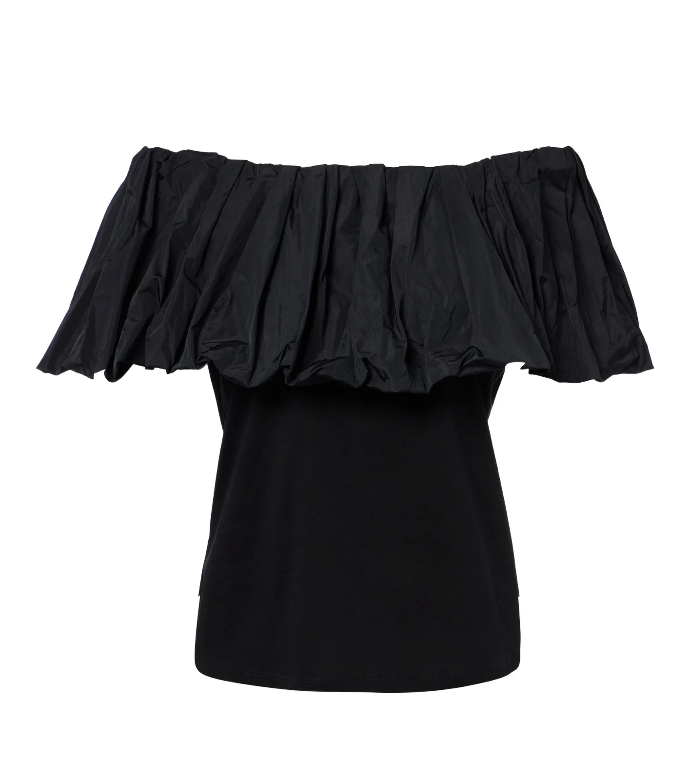 Max Mara Ruffled off-shoulder cotton top