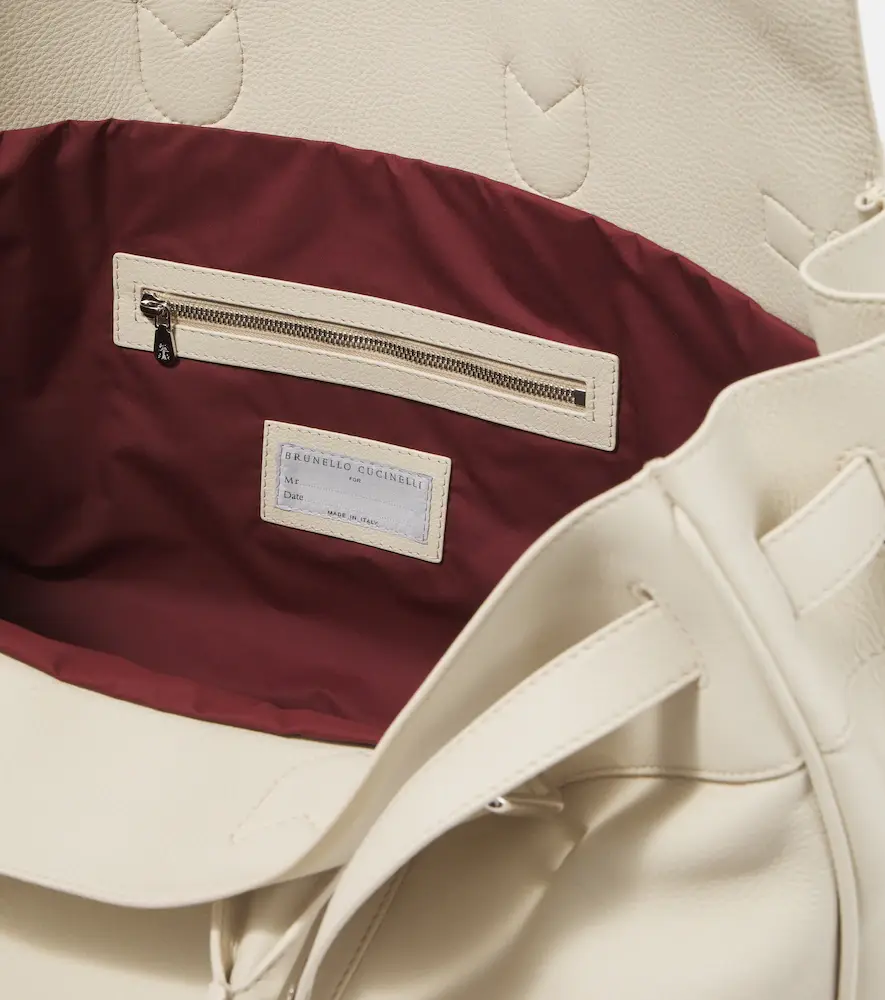 Brunello Cucinelli Logo leather duffel bag | Thumbnail 5 Brunello Cucinelli Logo leather duffel bag | Thumbnail 5