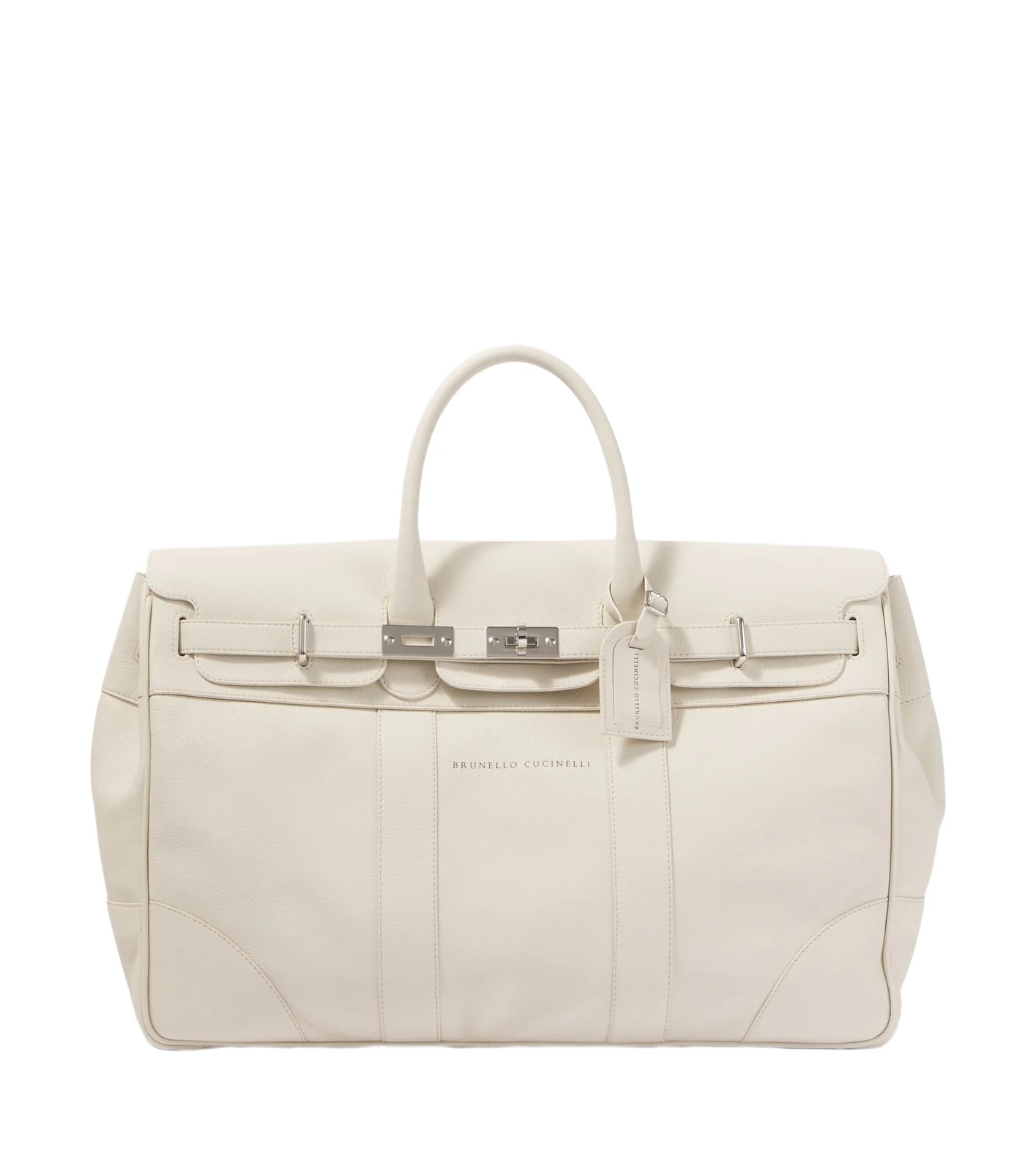 Logo leather duffel bag