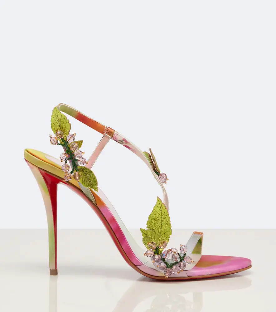 Christian Louboutin Rosa Fruit embellished satin sandals | Thumbnail 3 Christian Louboutin Rosa Fruit embellished satin sandals | Thumbnail 3