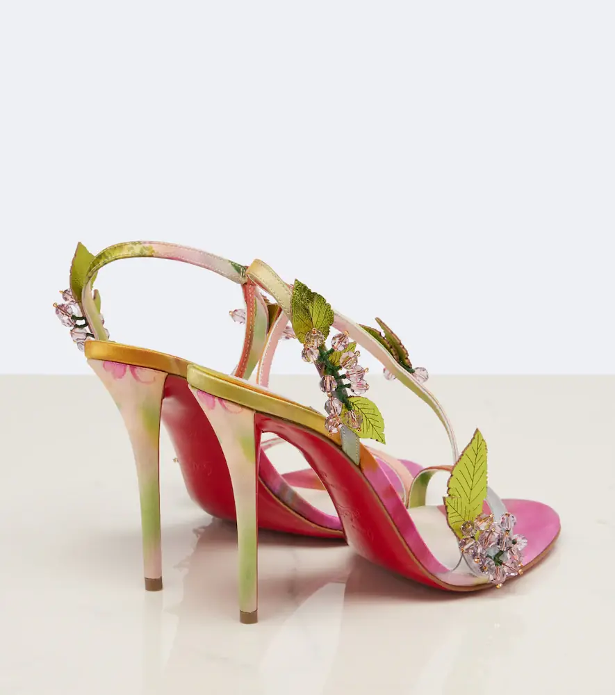 Christian Louboutin Rosa Fruit embellished satin sandals | Thumbnail 4 Christian Louboutin Rosa Fruit embellished satin sandals | Thumbnail 4