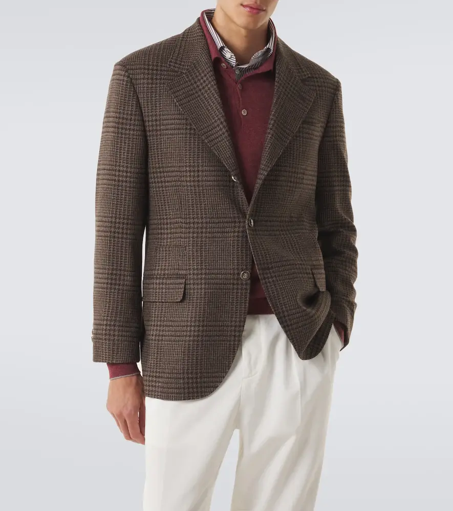 Brunello Cucinelli Prince of Wales check cashmere blazer | Thumbnail 6 Brunello Cucinelli Prince of Wales check cashmere blazer | Thumbnail 6
