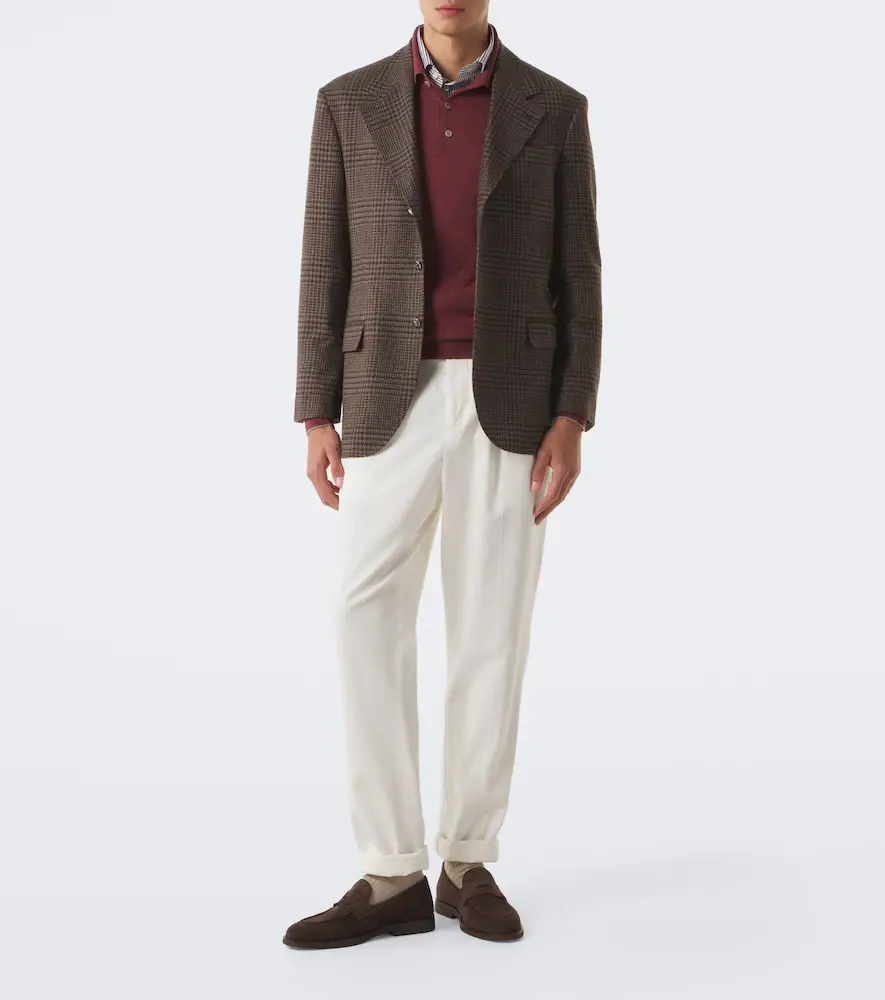 Brunello Cucinelli Prince of Wales check cashmere blazer | Thumbnail 7 Brunello Cucinelli Prince of Wales check cashmere blazer | Thumbnail 7