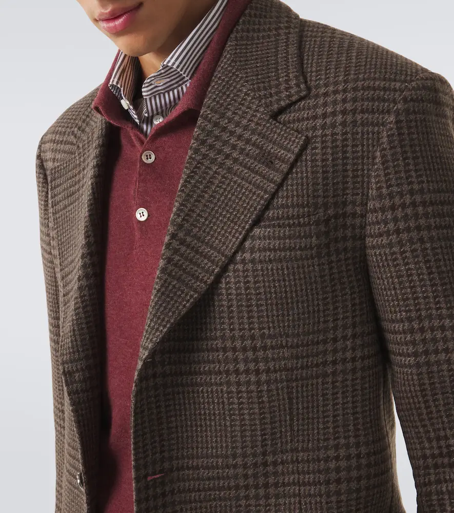 Brunello Cucinelli Prince of Wales check cashmere blazer | Thumbnail 8 Brunello Cucinelli Prince of Wales check cashmere blazer | Thumbnail 8