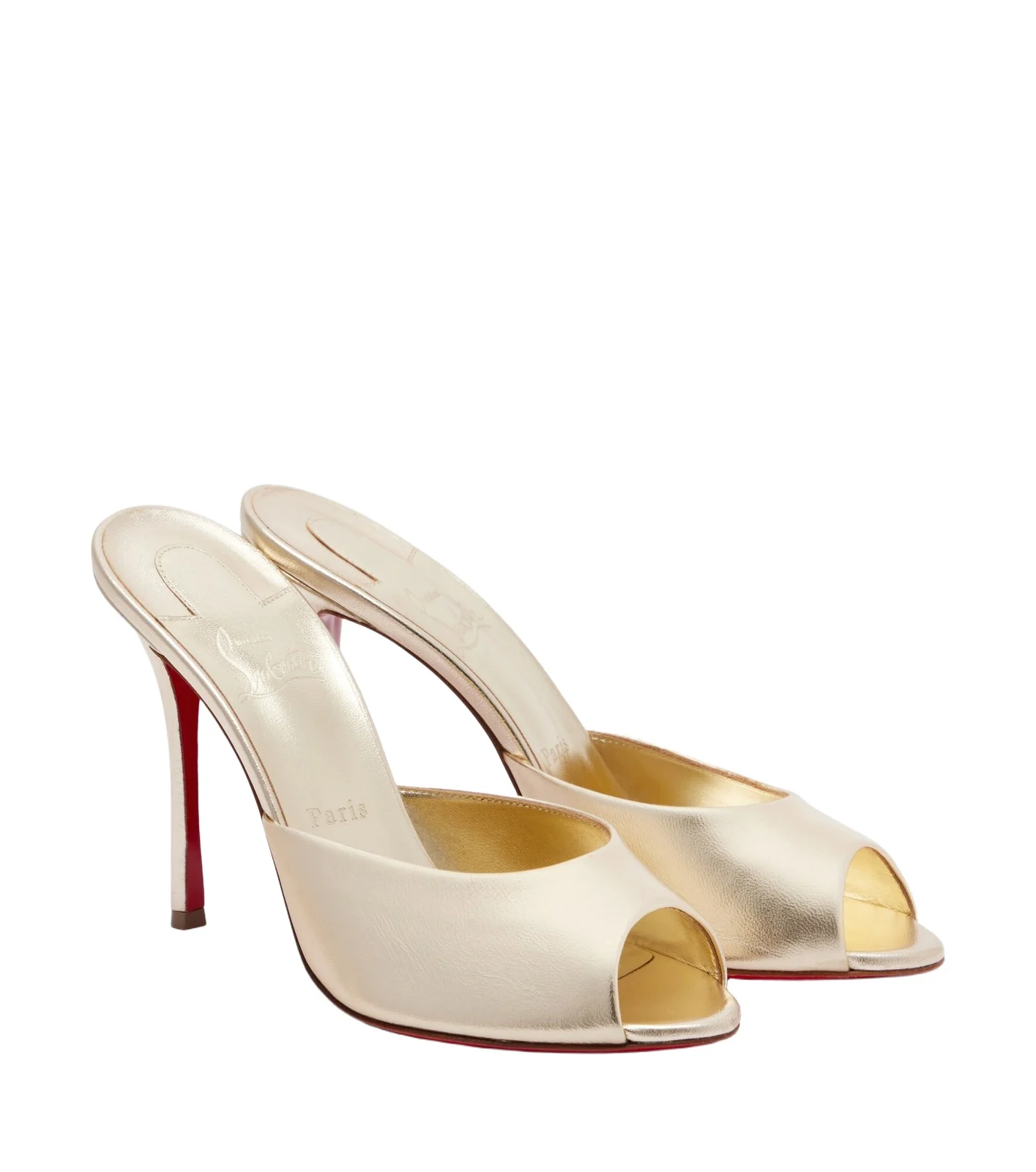 Christian Louboutin Me Dolly metallic leather mules
