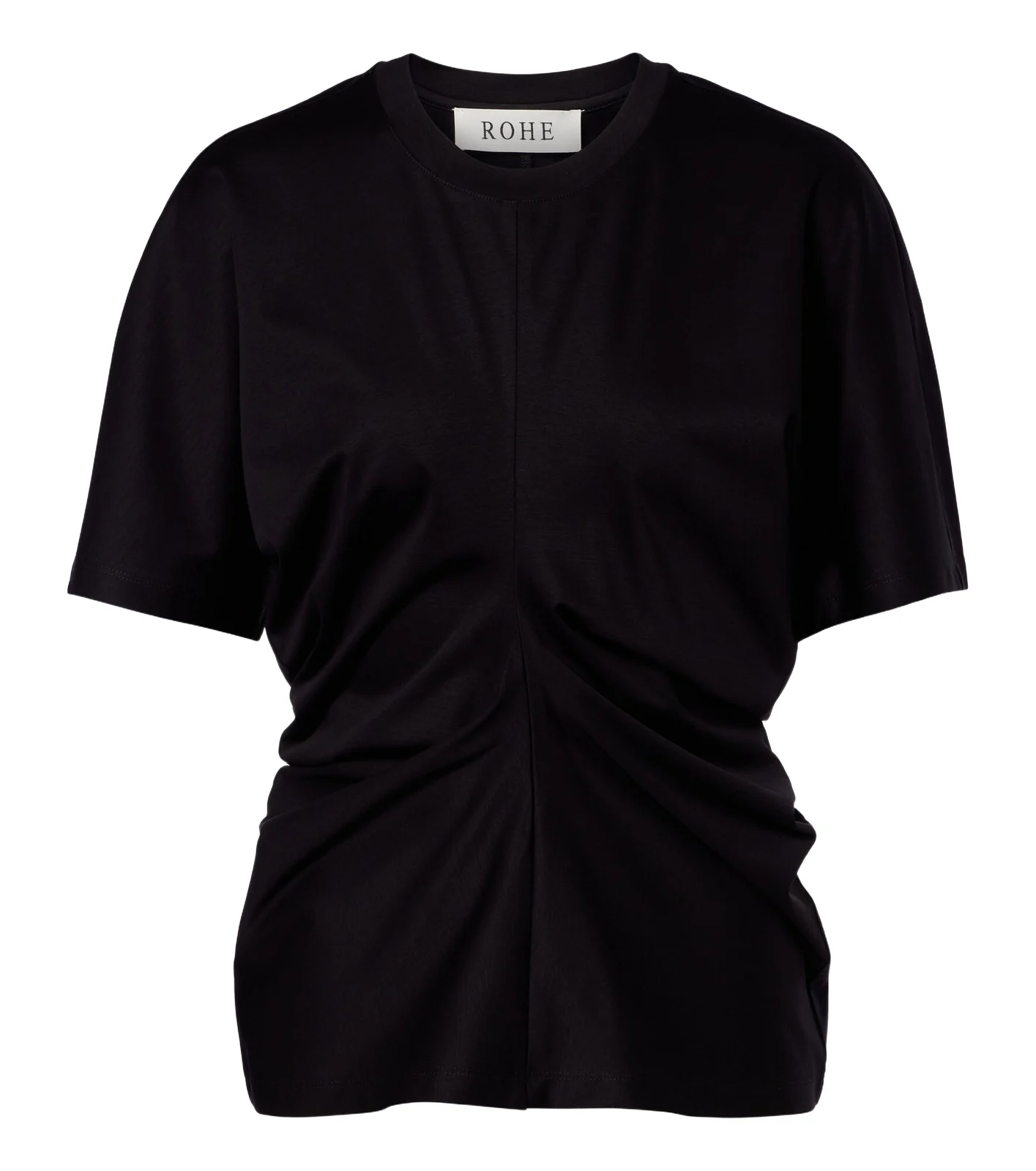 RÓHE Róhe Gathered cotton and silk-blend t-shirt
