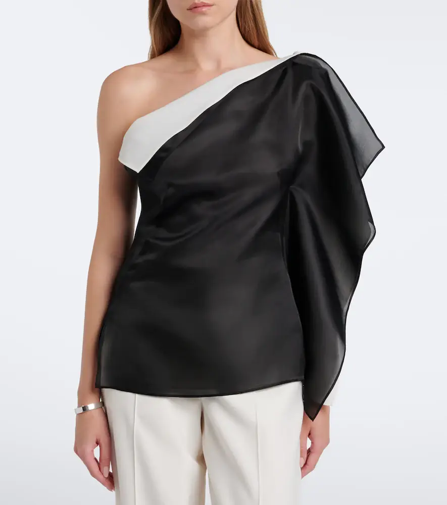 RÓHE Draped one-shoulder silk top | Thumbnail 2 RÓHE Draped one-shoulder silk top | Thumbnail 2