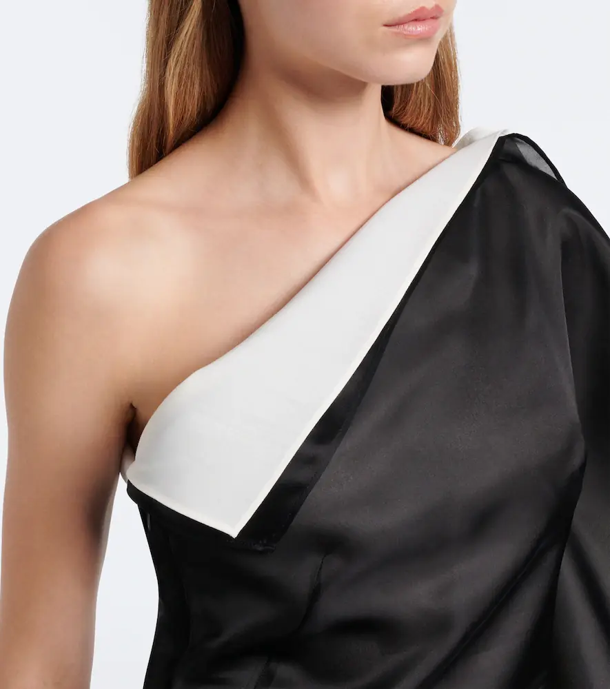 RÓHE Draped one-shoulder silk top | Thumbnail 3 RÓHE Draped one-shoulder silk top | Thumbnail 3