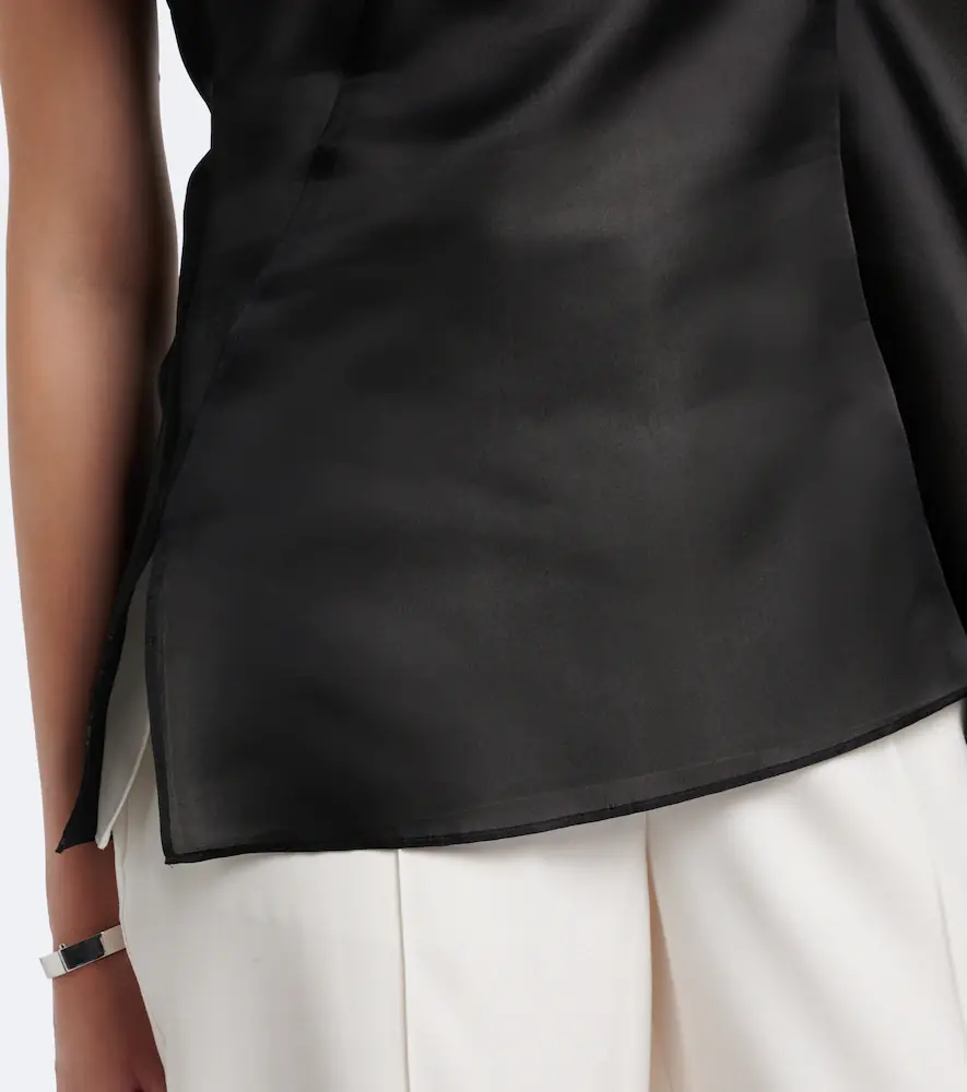 RÓHE Draped one-shoulder silk top | Thumbnail 4 RÓHE Draped one-shoulder silk top | Thumbnail 4