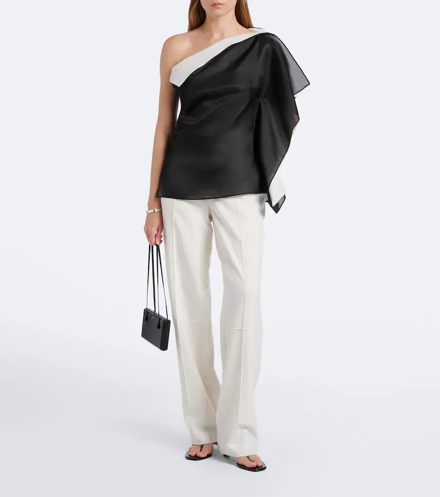 RÓHE Draped one-shoulder silk top | Thumbnail 6 RÓHE Draped one-shoulder silk top | Thumbnail 6