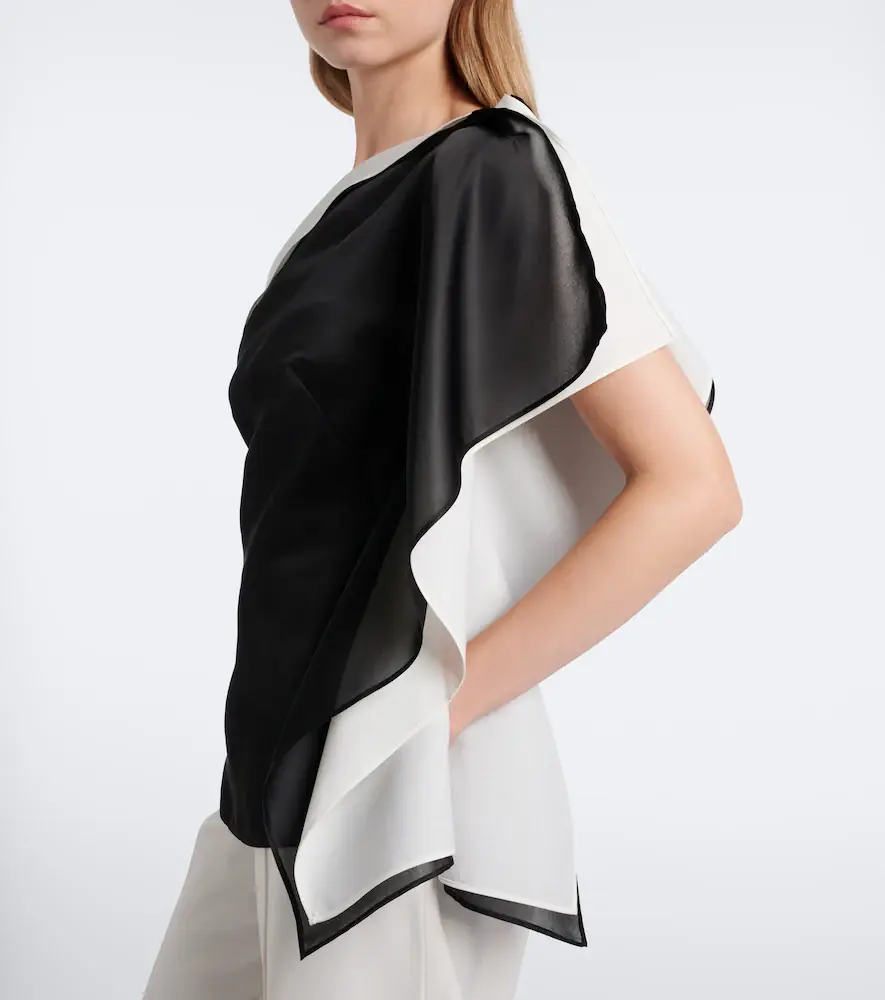 RÓHE Draped one-shoulder silk top | Thumbnail 7 RÓHE Draped one-shoulder silk top | Thumbnail 7