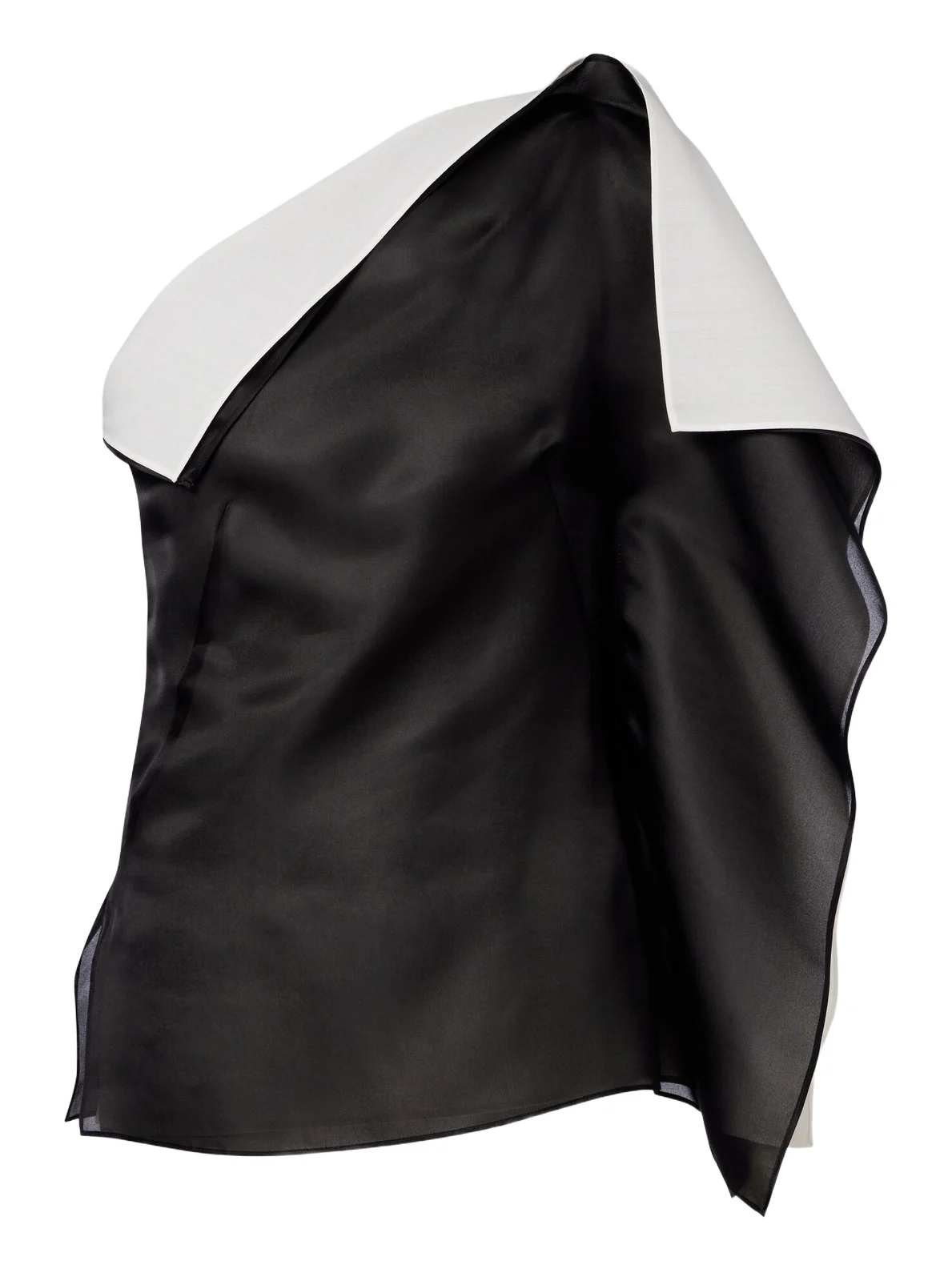 Róhe Draped one-shoulder silk top