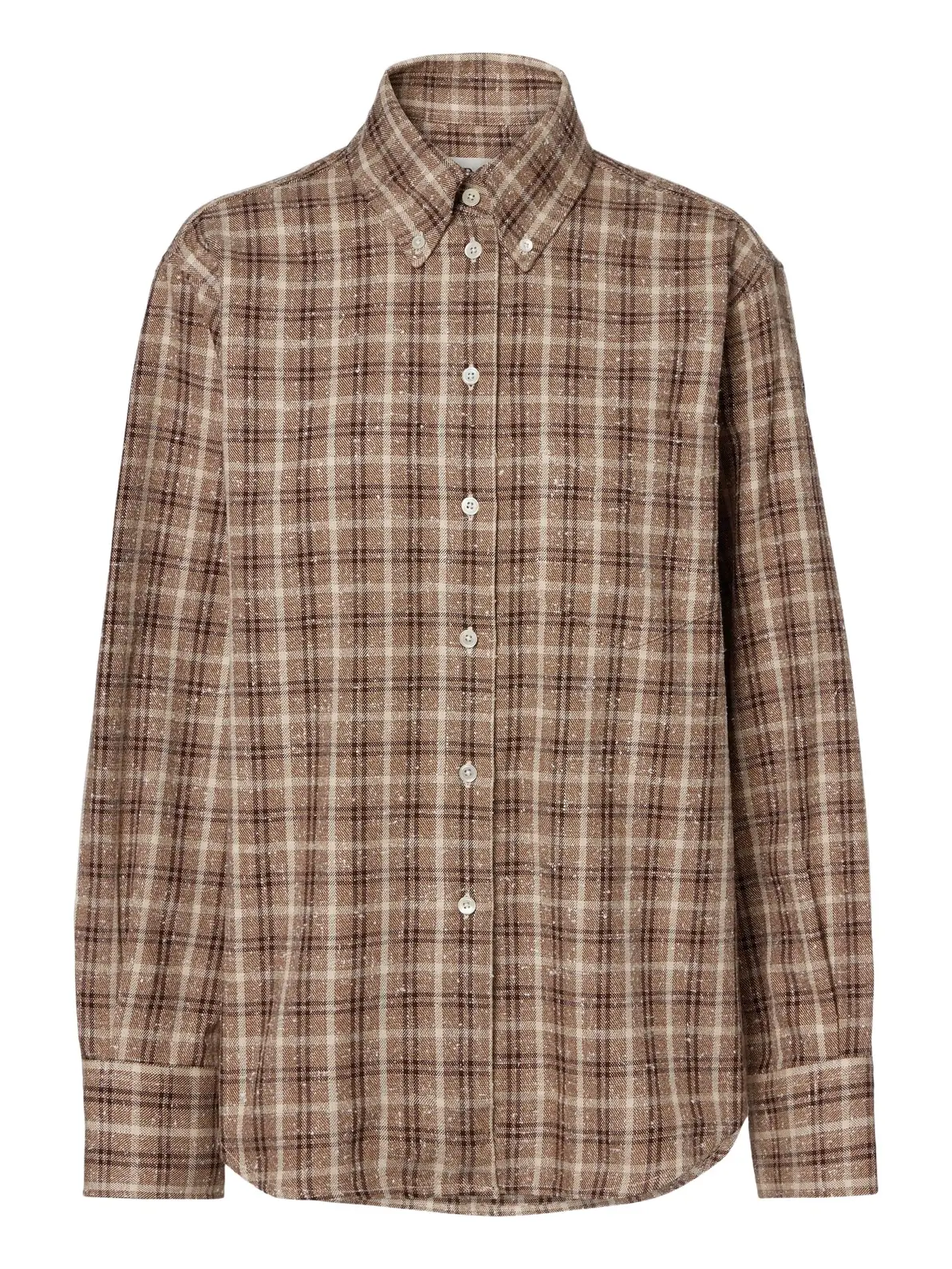 Róhe Checked bouclé cotton and silk-blend overshirt Róhe Checked bouclé cotton and silk-blend overshirt