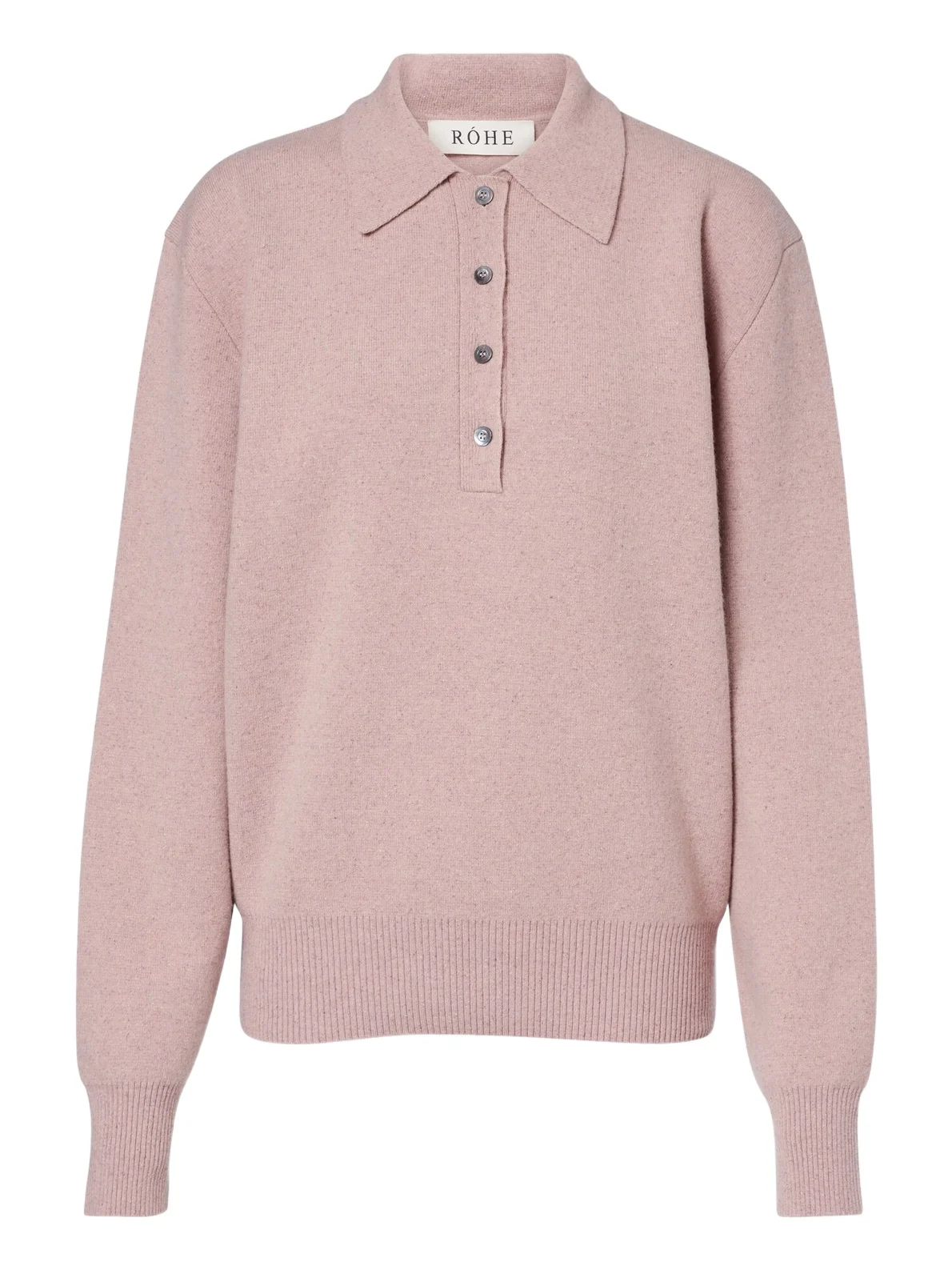 Róhe Knitted wool-blend polo sweater