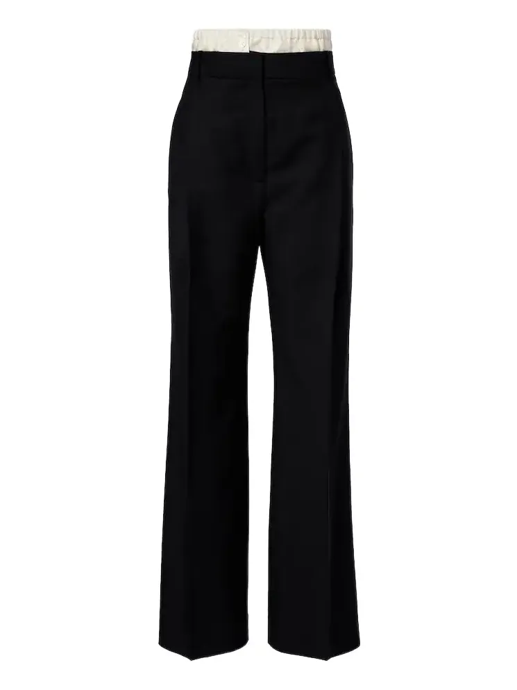 Róhe Layered wool and mohair wide-leg pants Róhe Layered wool and mohair wide-leg pants