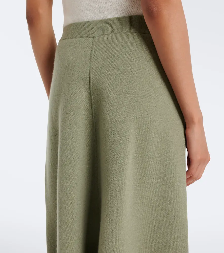 Jardin des Orangers Virgin wool and cashmere midi skirt | Thumbnail 5