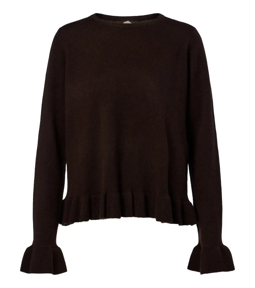 Jardin des Orangers Ruffled virgin wool and cashmere sweater | Image 1 Jardin des Orangers Ruffled virgin wool and cashmere sweater | Image 1