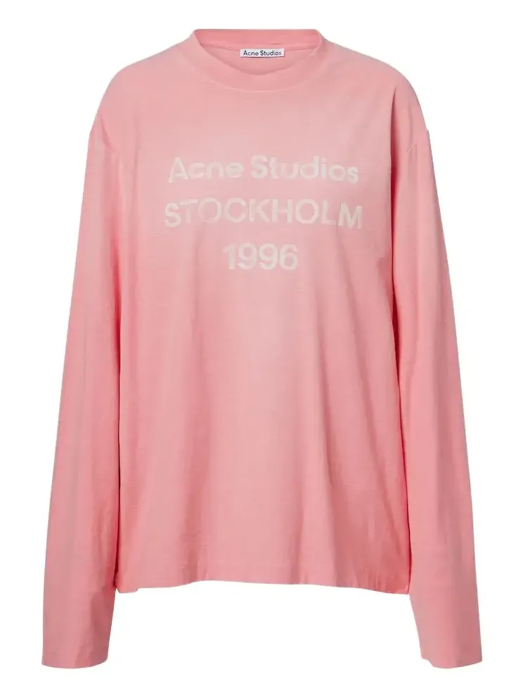 Logo cotton and hemp jersey T-shirt